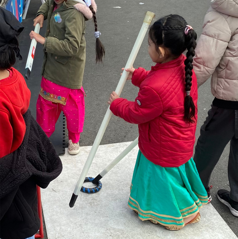 South Asian Canadian girls playing ringette